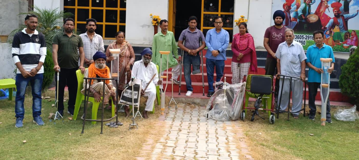 Disabled Society distributes goods to disabled people